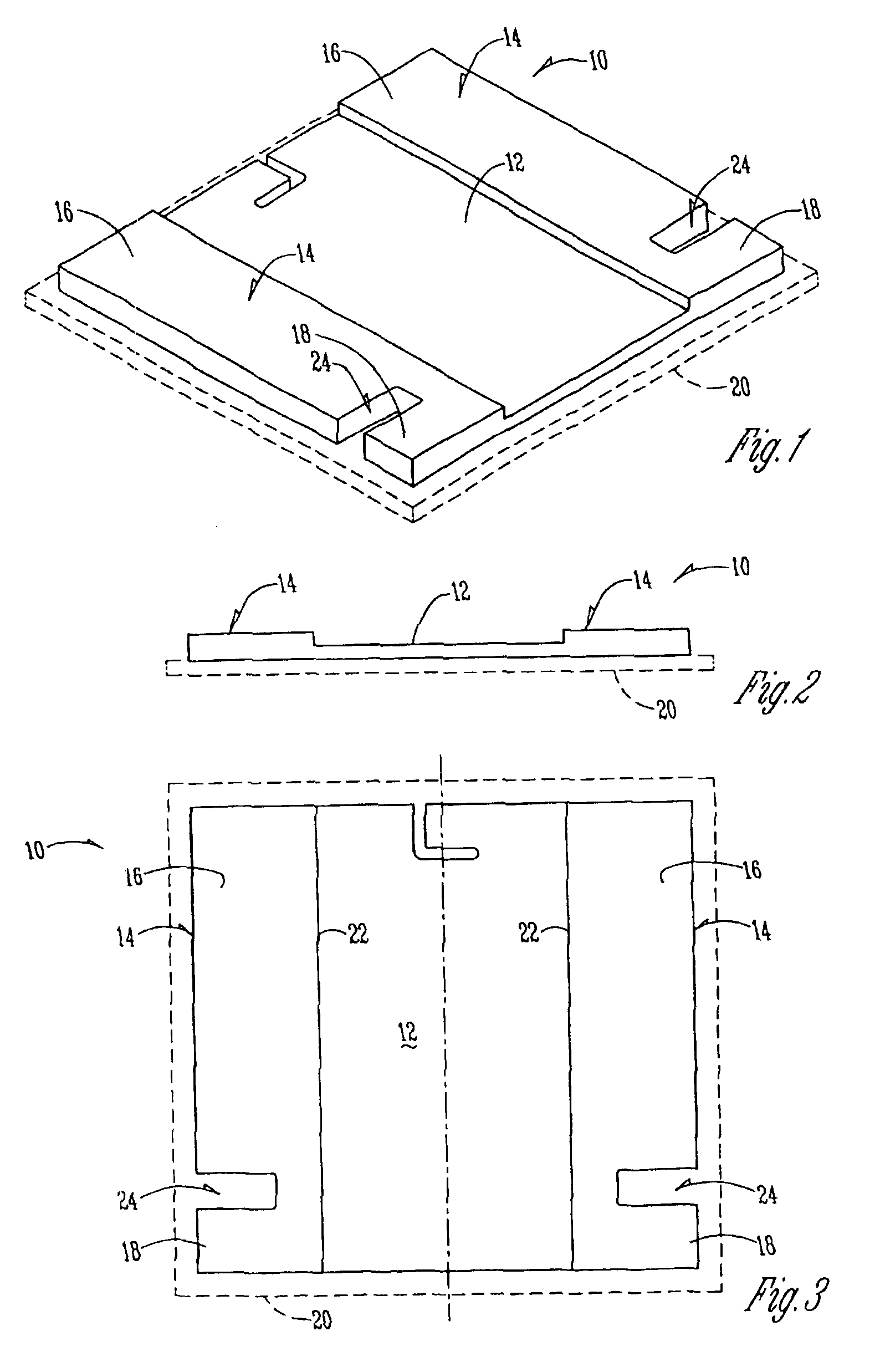 Surface mounted four terminal resistor