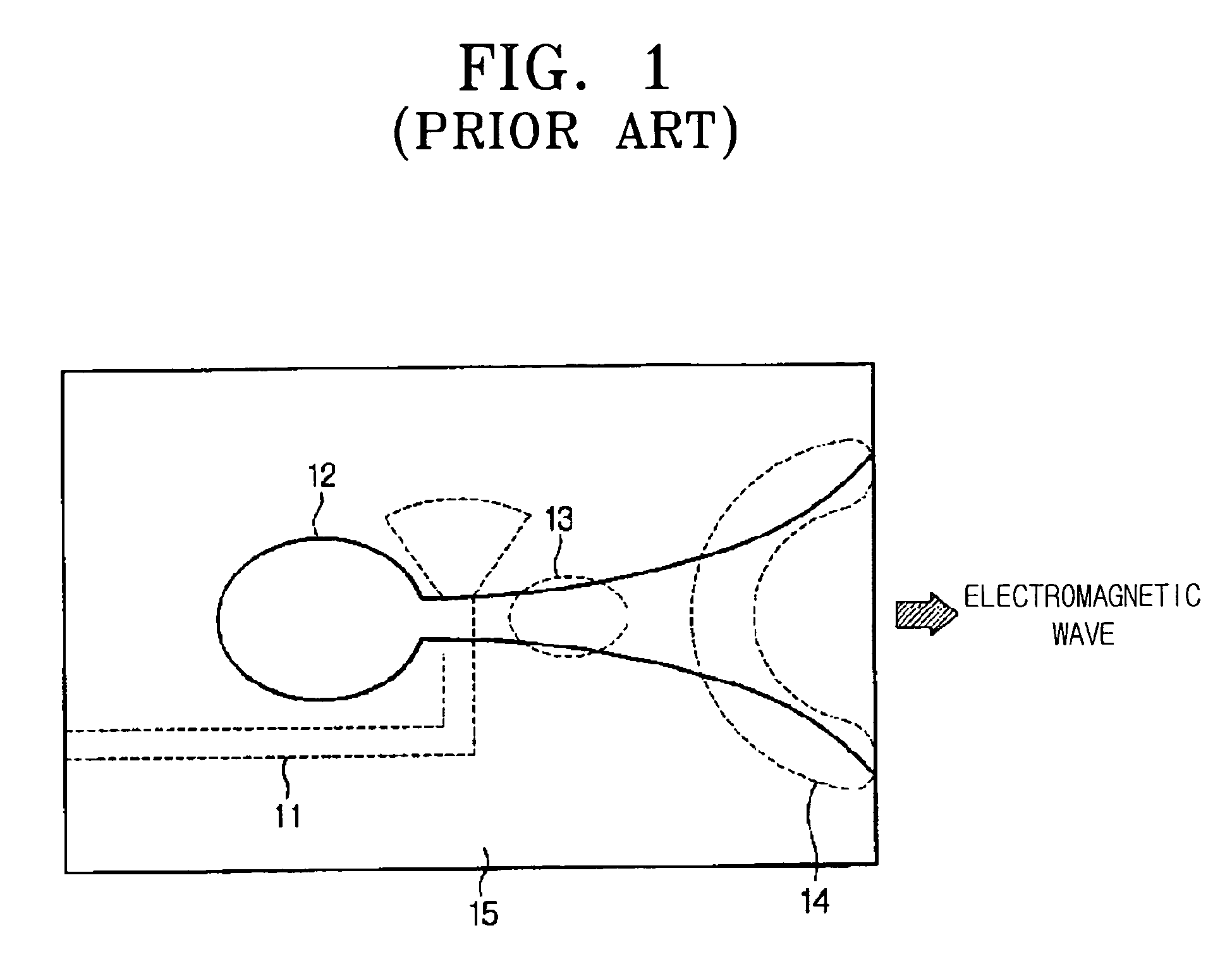 Small ultra wideband antenna having unidirectional radiation pattern