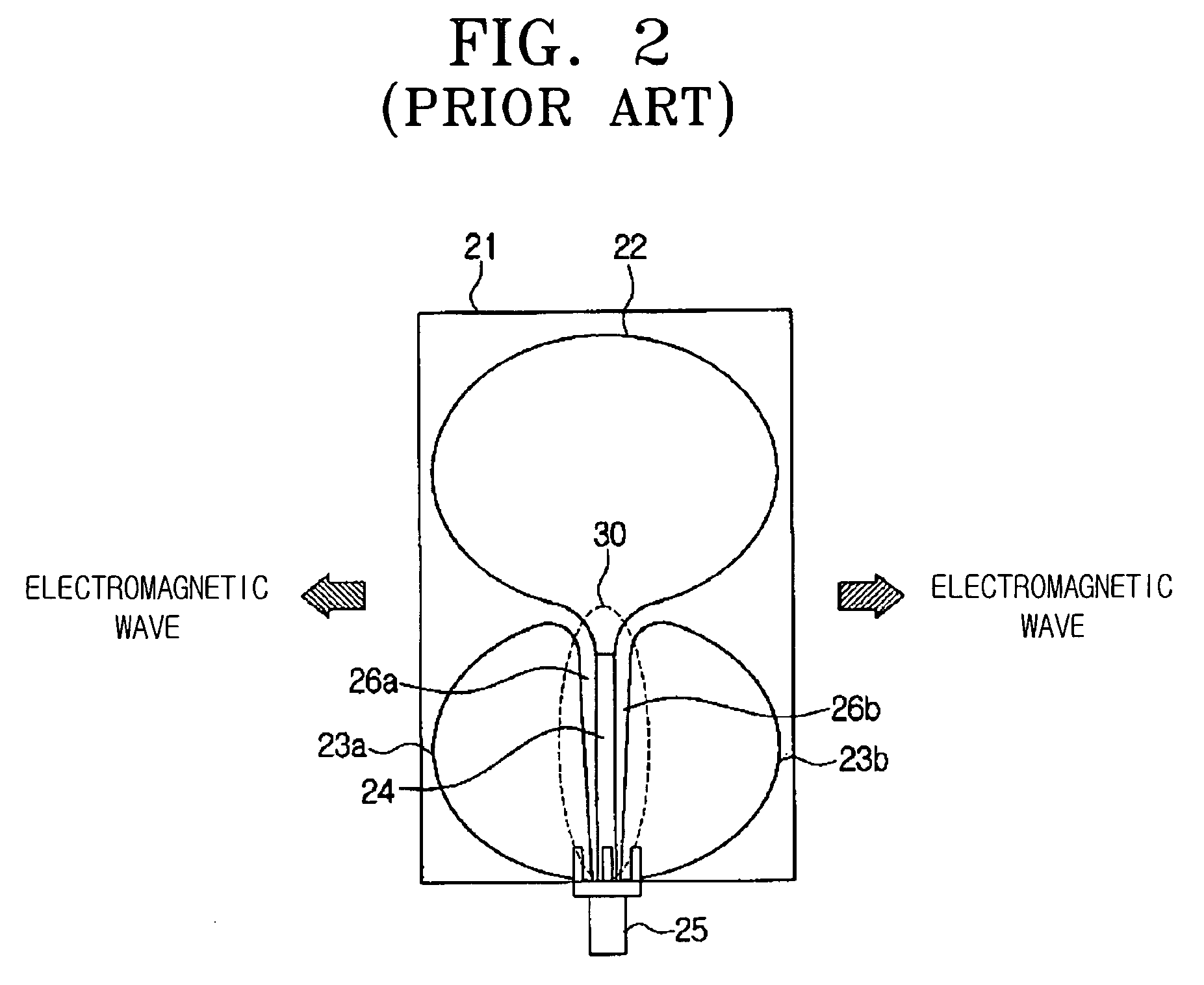 Small ultra wideband antenna having unidirectional radiation pattern