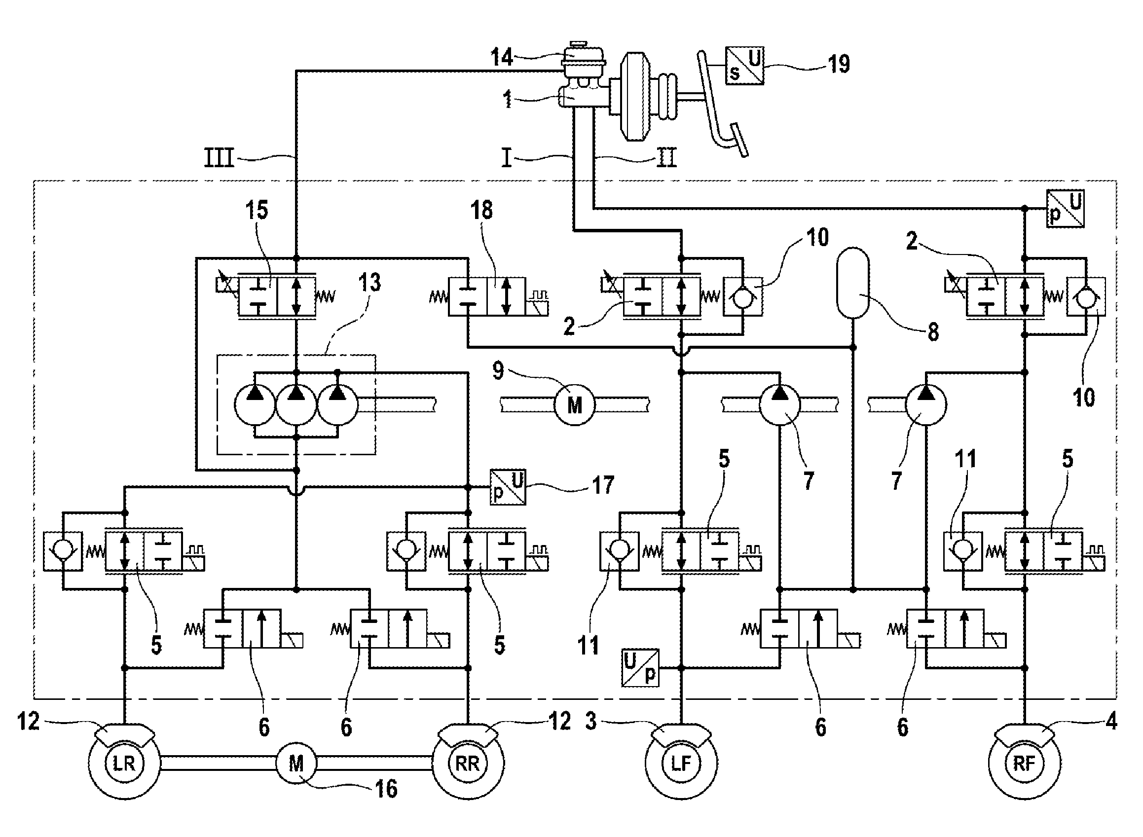 Hydraulic vehicle brake system