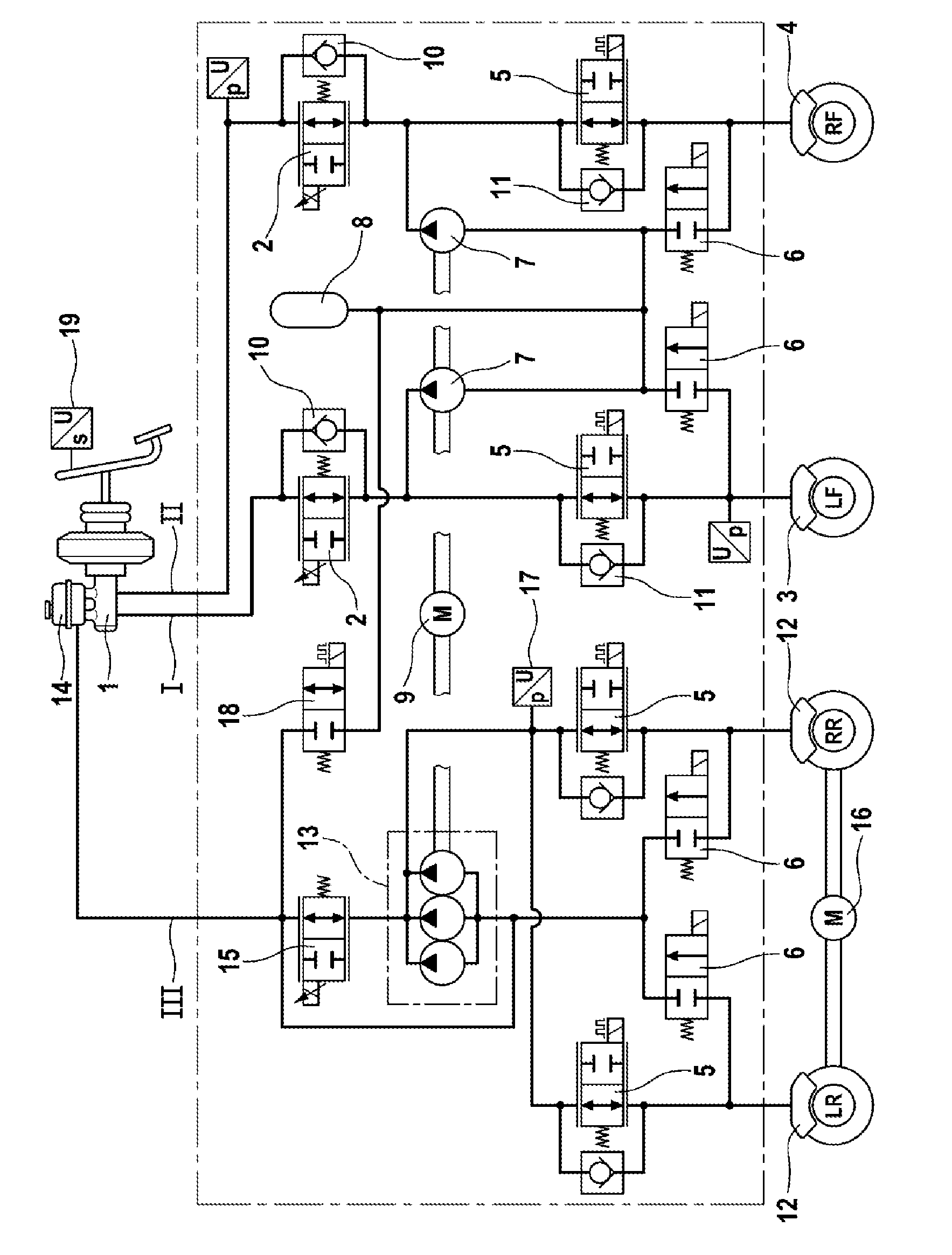 Hydraulic vehicle brake system