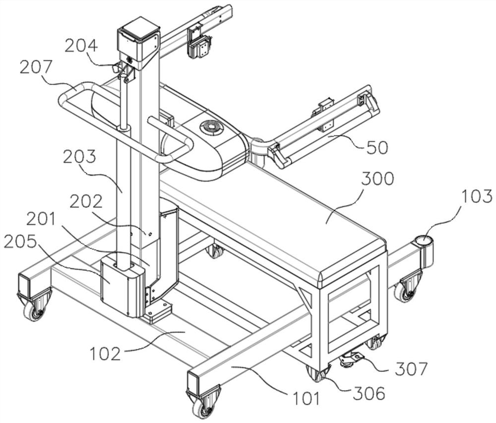 Multifunctional passive following hanging bracket