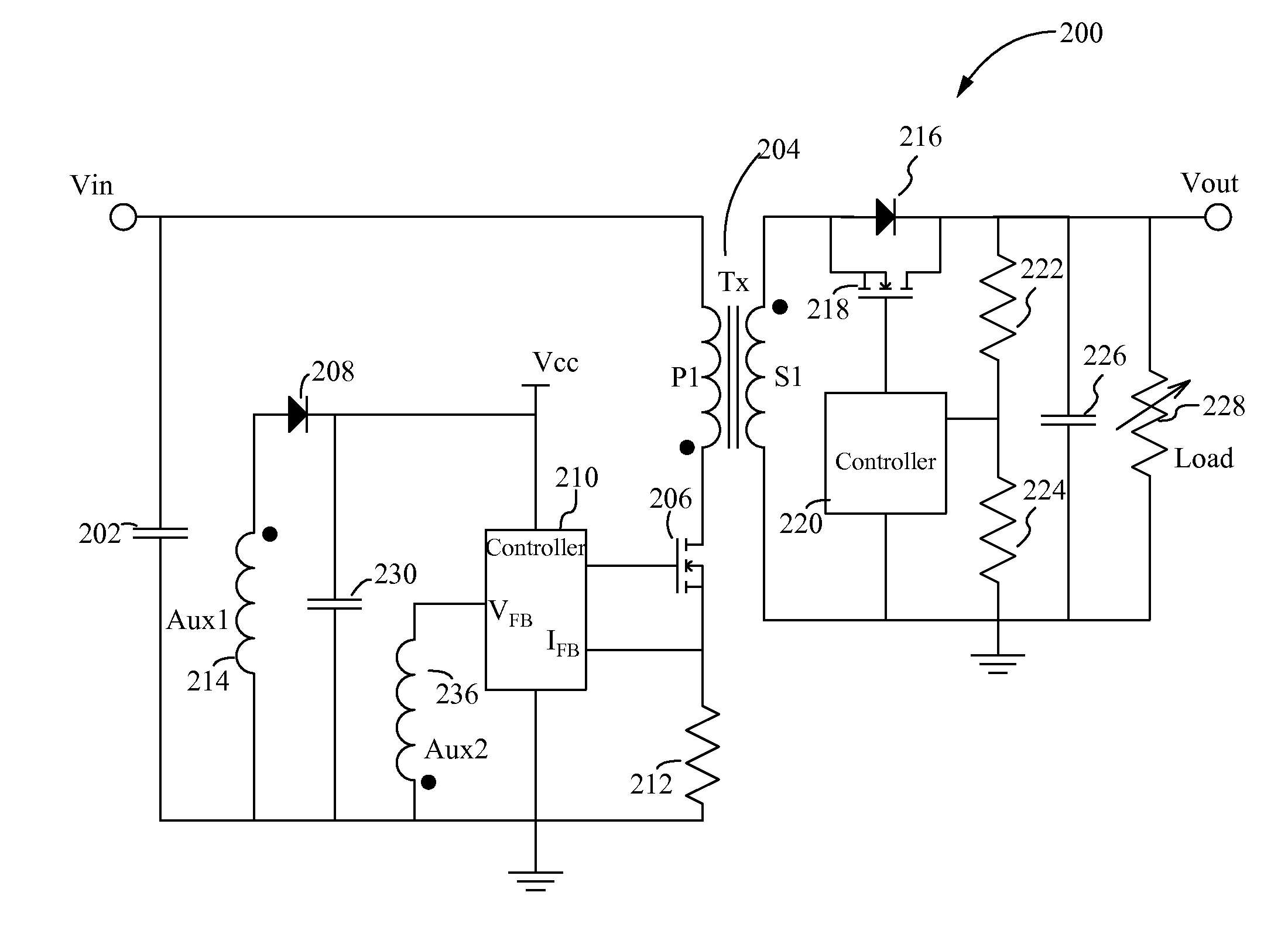 Power management integrated circuit partitioning with dedicated primary side control winding