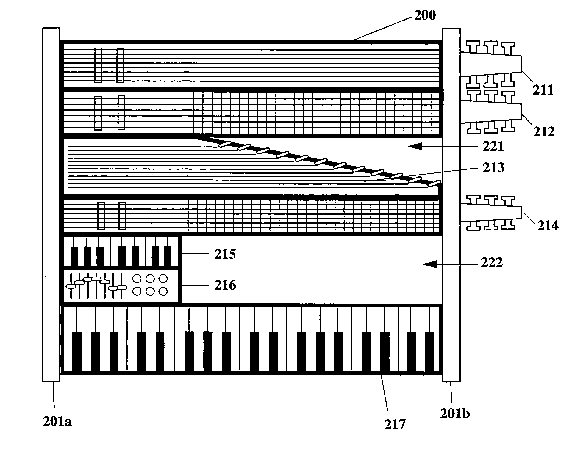 Modular structures facilitating aggregated and field-customized musical instruments