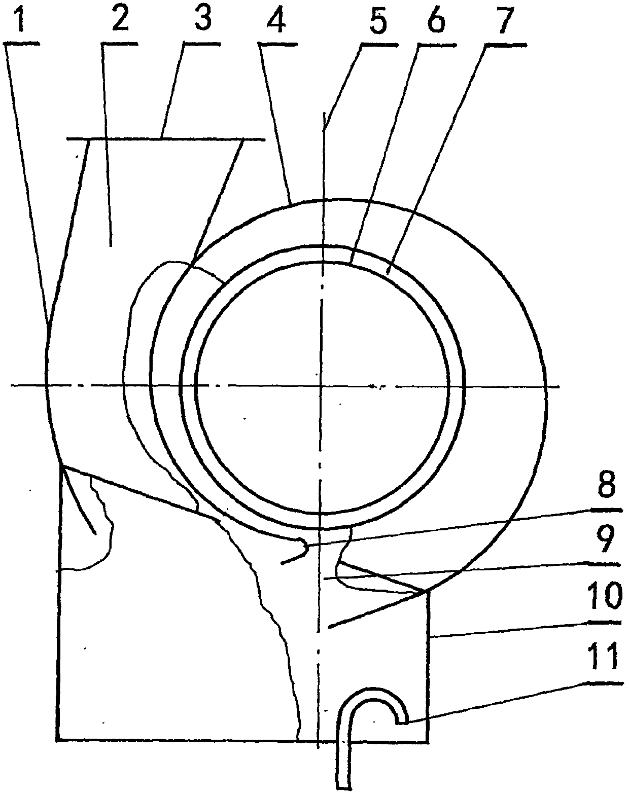 Centrifugal fan provided with centrifugal force separation device