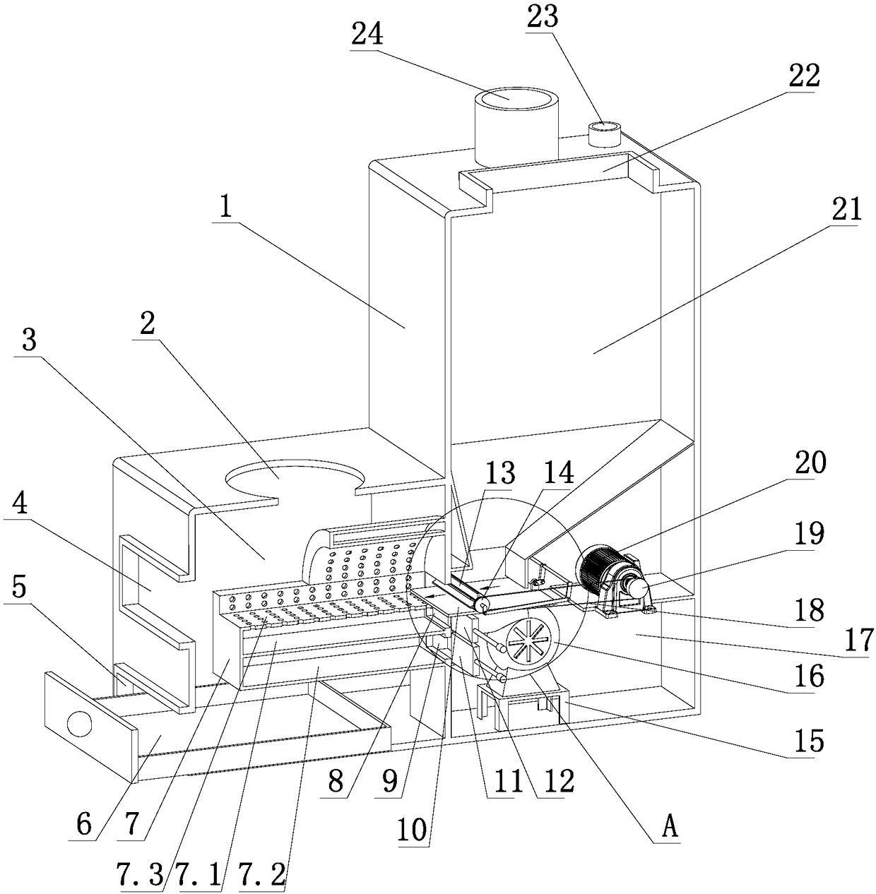 Automatic feeding heating stove capable of combusting multiple kinds of fuel