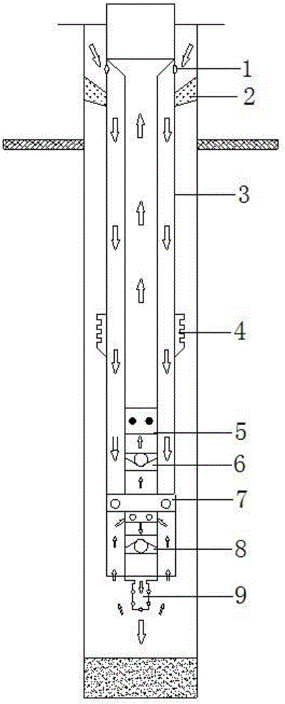 Oil well pipe cleaning and sand flushing integrated device and pipe cleaning and sand flushing method