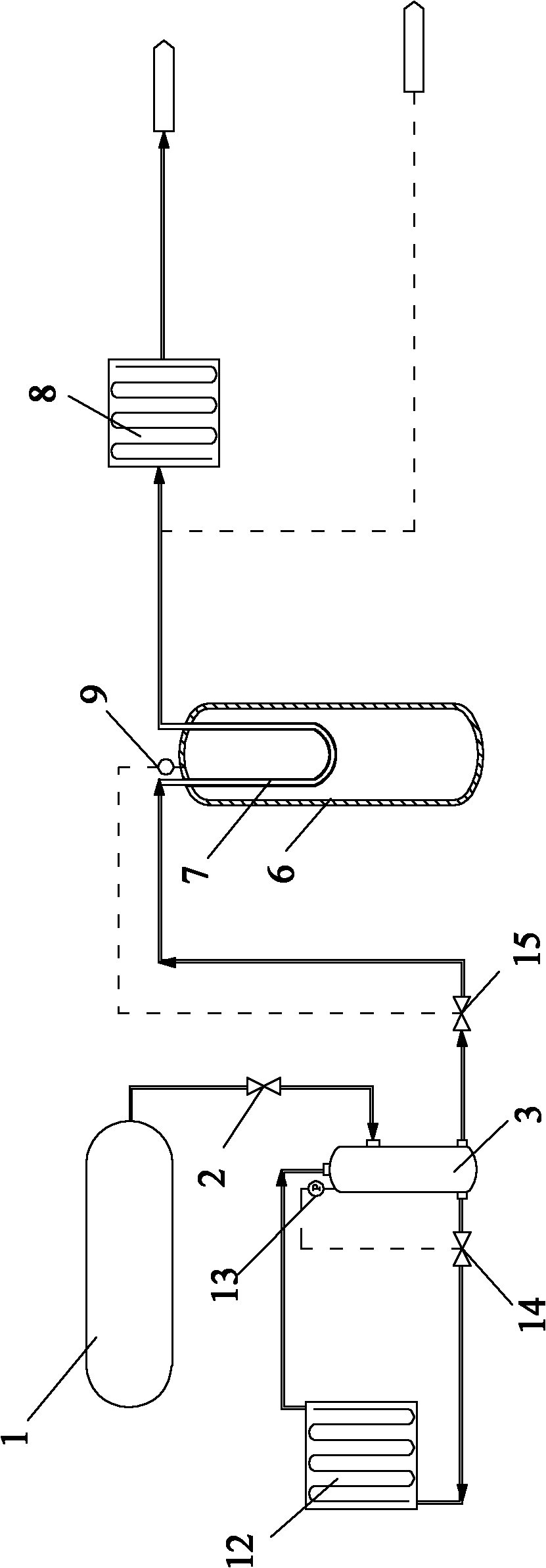 System and method for temperature reduction and pressure stabilization of liquefied natural gas storage tank