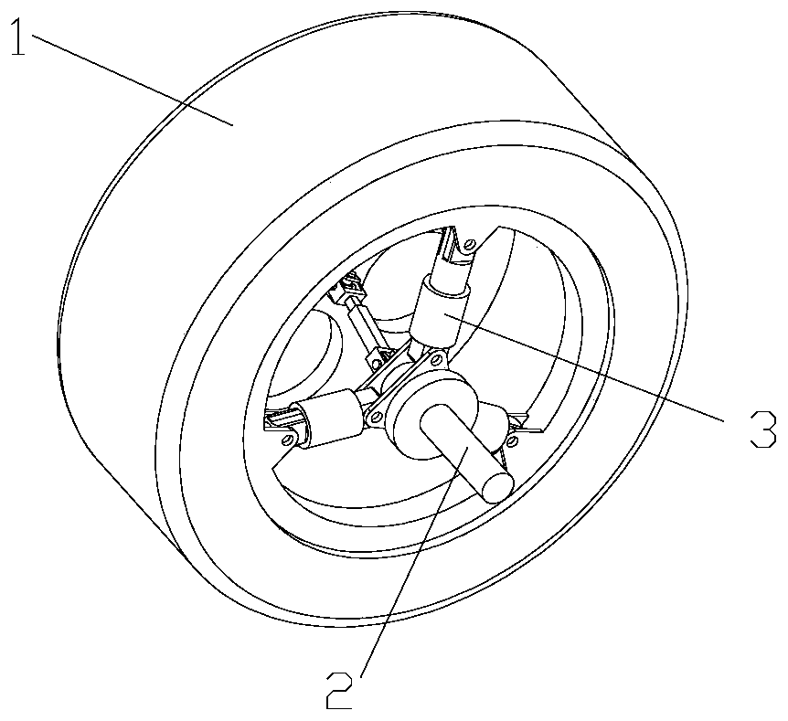 Wheel with variable center position applied to robot and method for adjusting center position