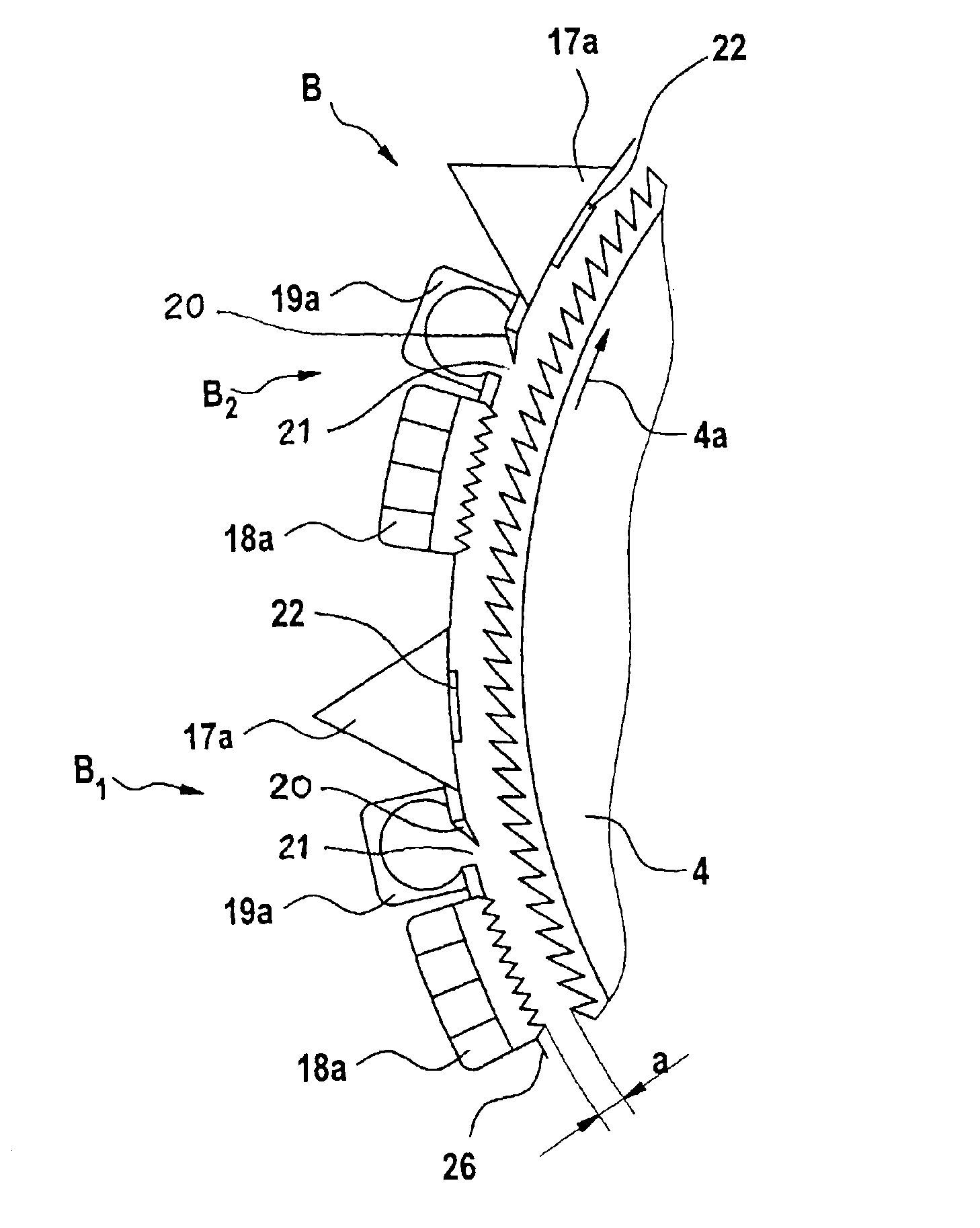 Multi-element separation modules for a fiber processing machine