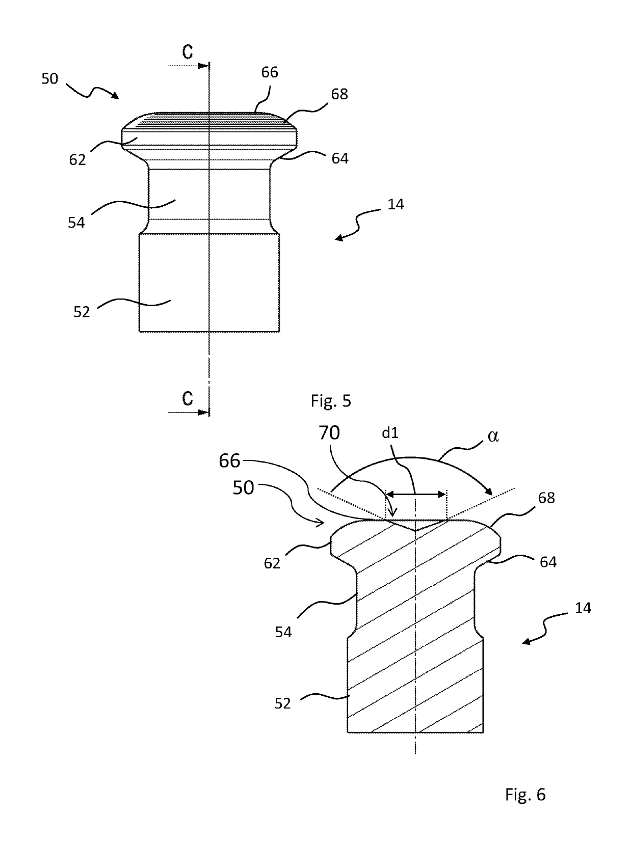 Punch for a rotary press