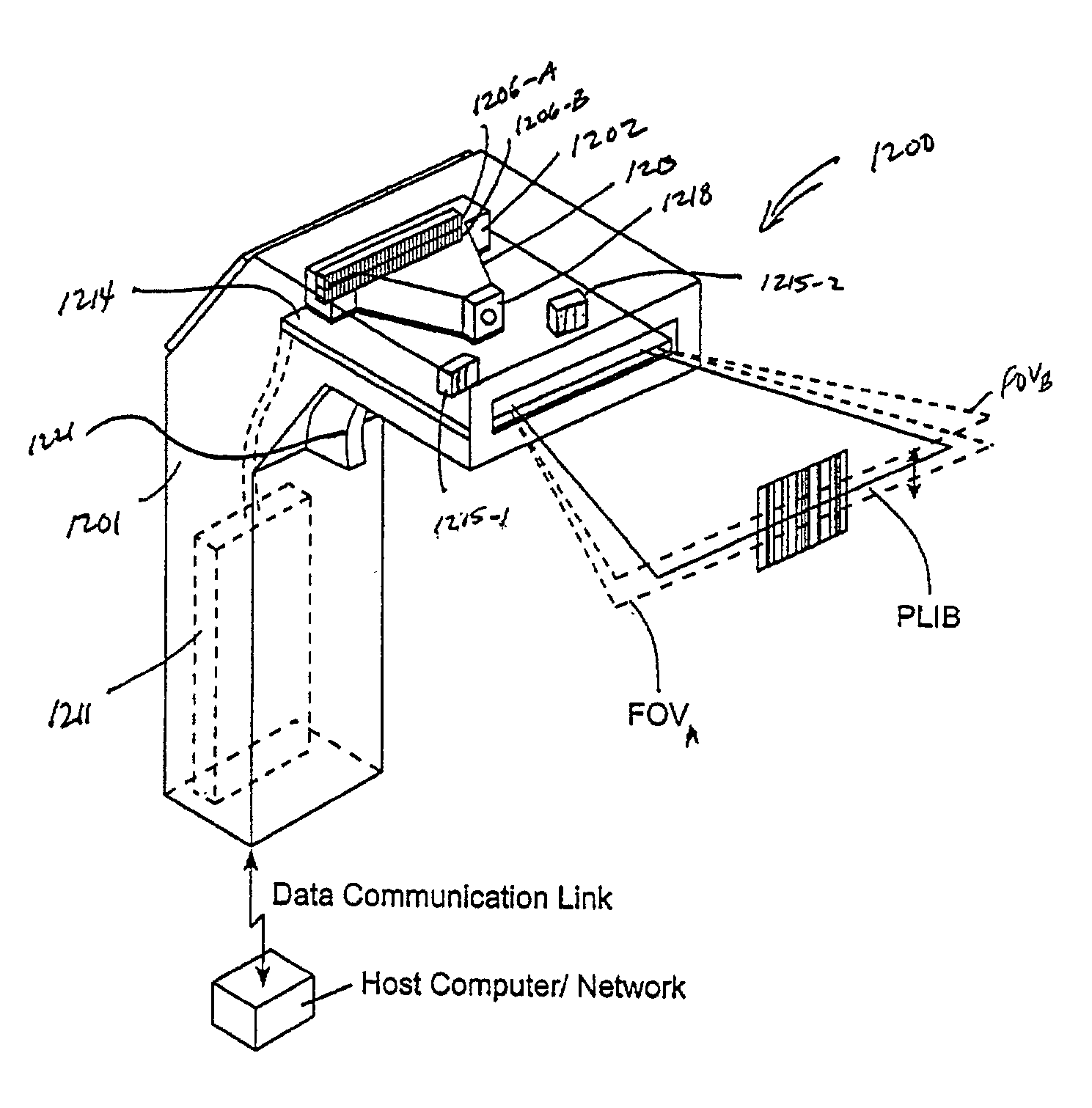 Handheld imaging device employing planar light illumination and linear imaging with image-based velocity detection and aspect ratio compensation