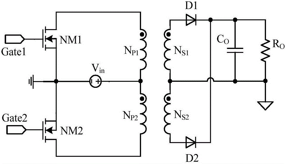 Transistor drive control method of push-pull converter and controller thereof