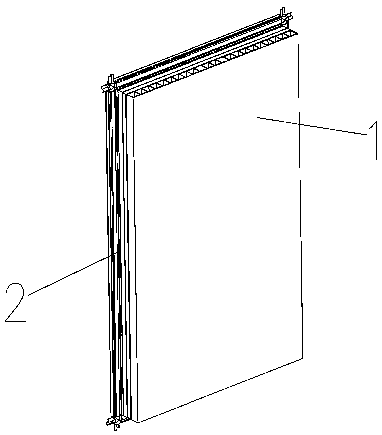 Keel composite wall body structure with replaceable sealing rubber strips and sealing rubber strip replacing method