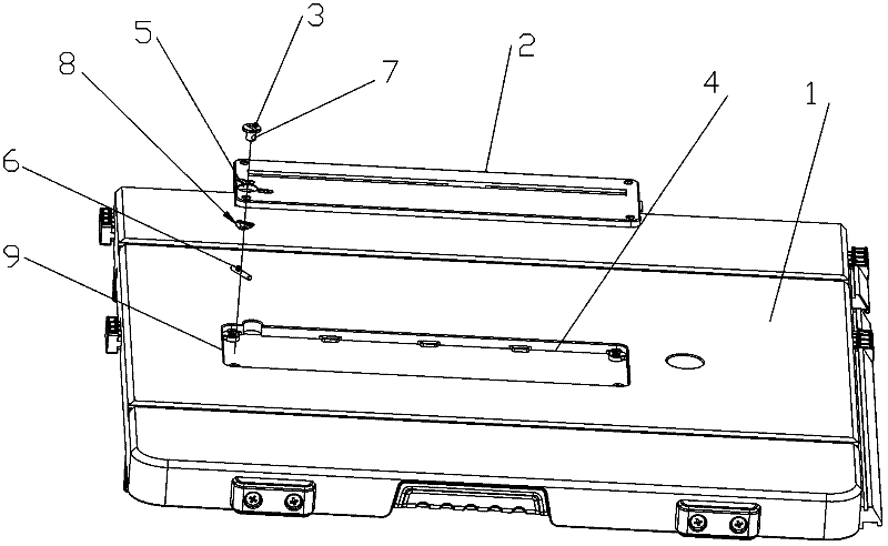 Guard strip plate locking device