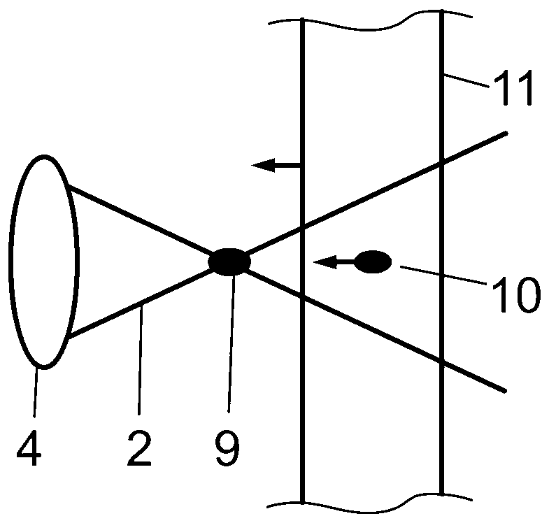 System for laser focus positioning and method for positioning material on laser focus point