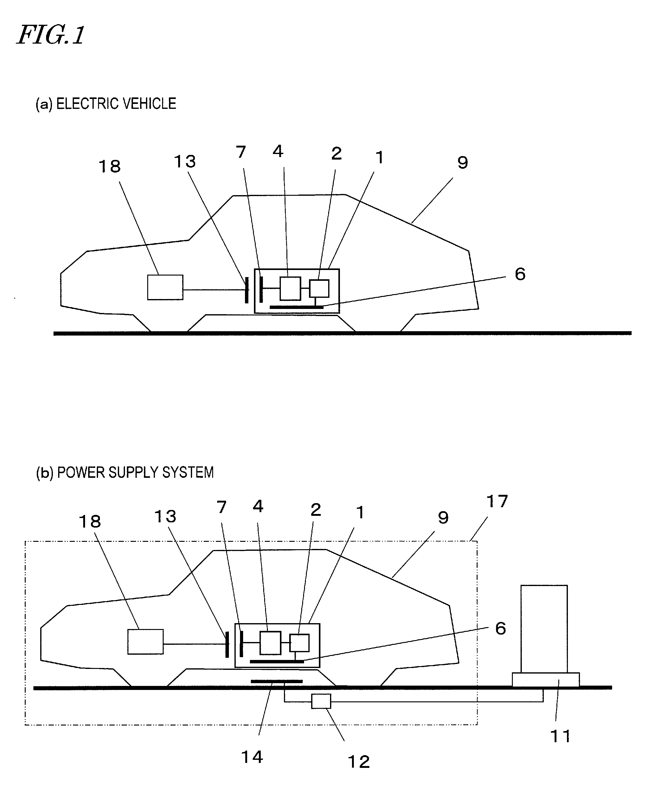 Electric machine and power supply system having battery pack