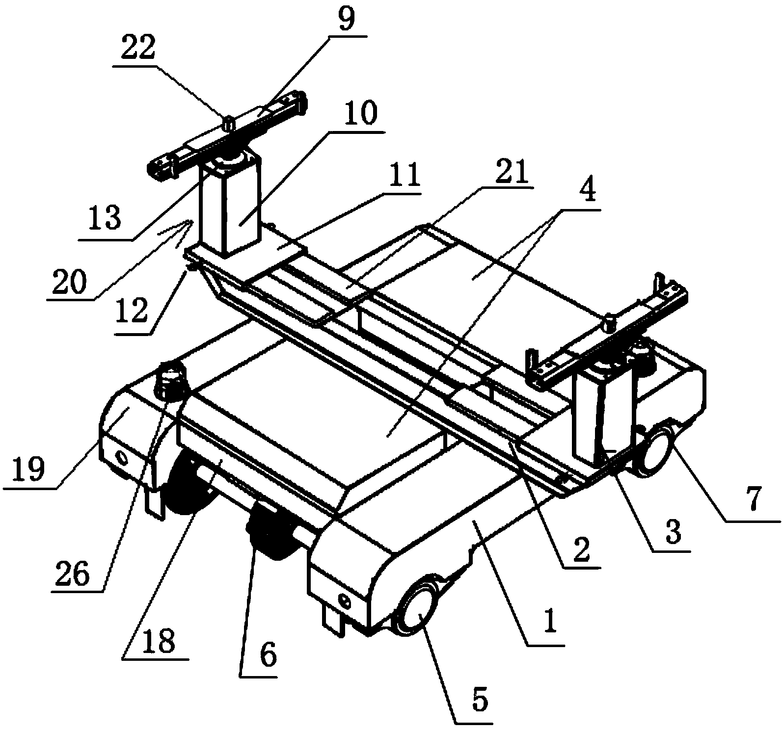 Width-adjustable dynamic process bogie for bullet train