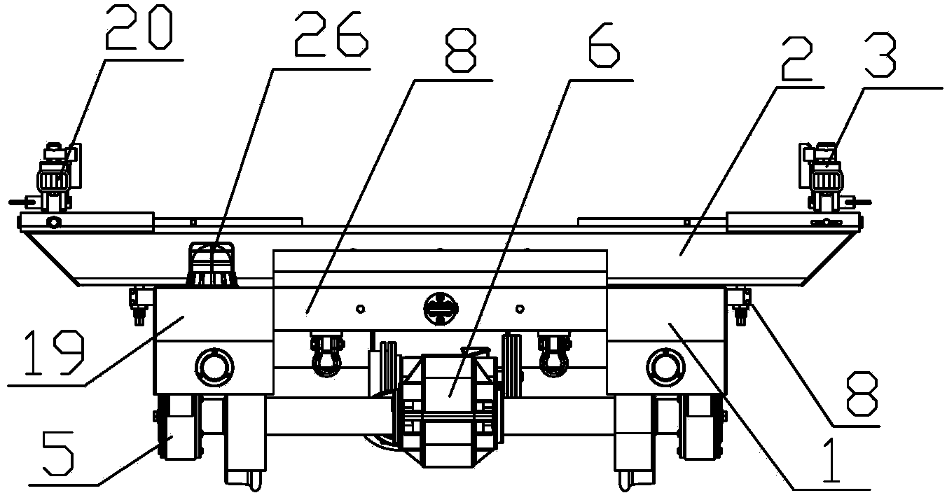 Width-adjustable dynamic process bogie for bullet train