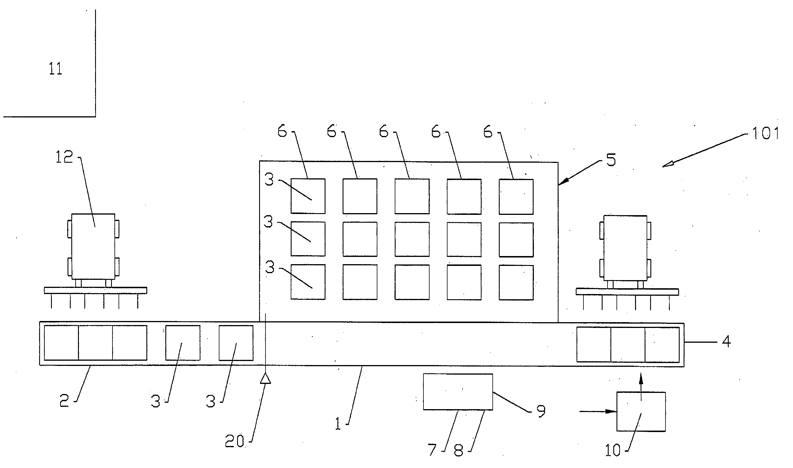 Container storage and retrieval system and method