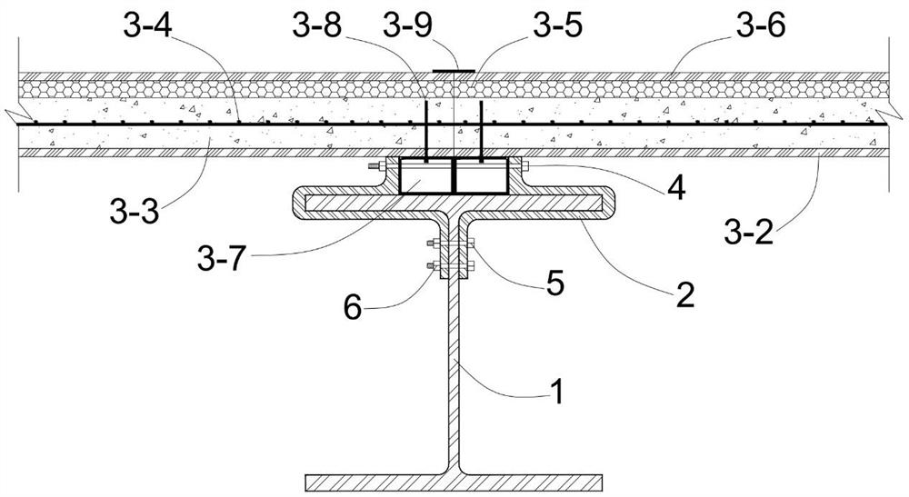 Connecting structure of steel frame light roof panel and H-shaped steel beam