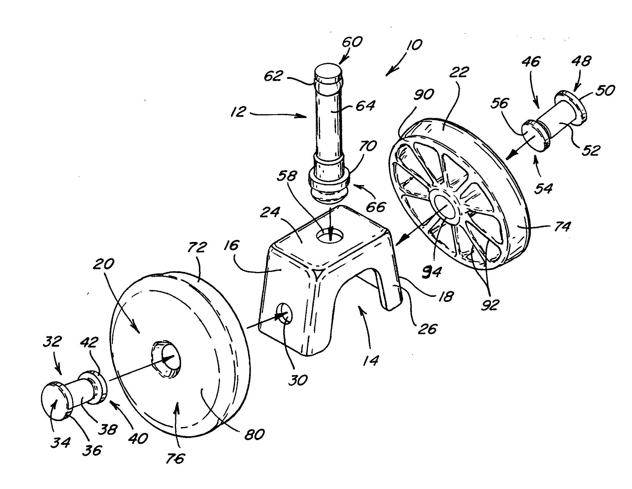 Dual wheel caster