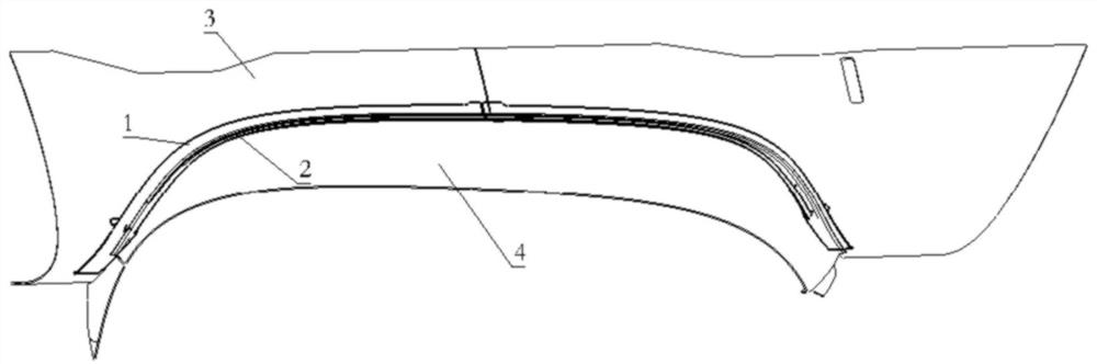 Waterproof and drainage device for wing and engine hanging butt joint based on 3D printing