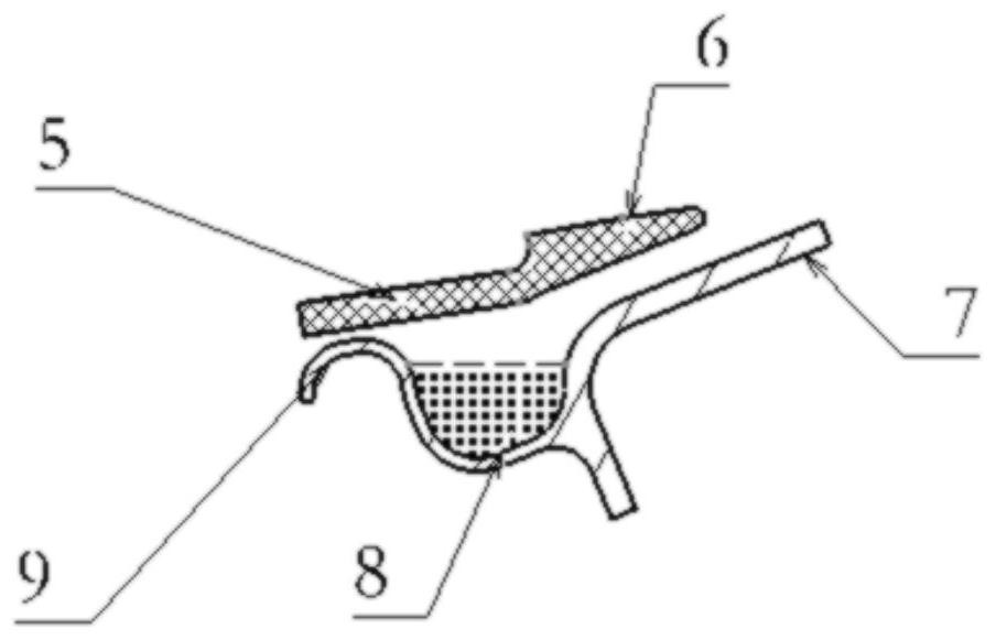 Waterproof and drainage device for wing and engine hanging butt joint based on 3D printing