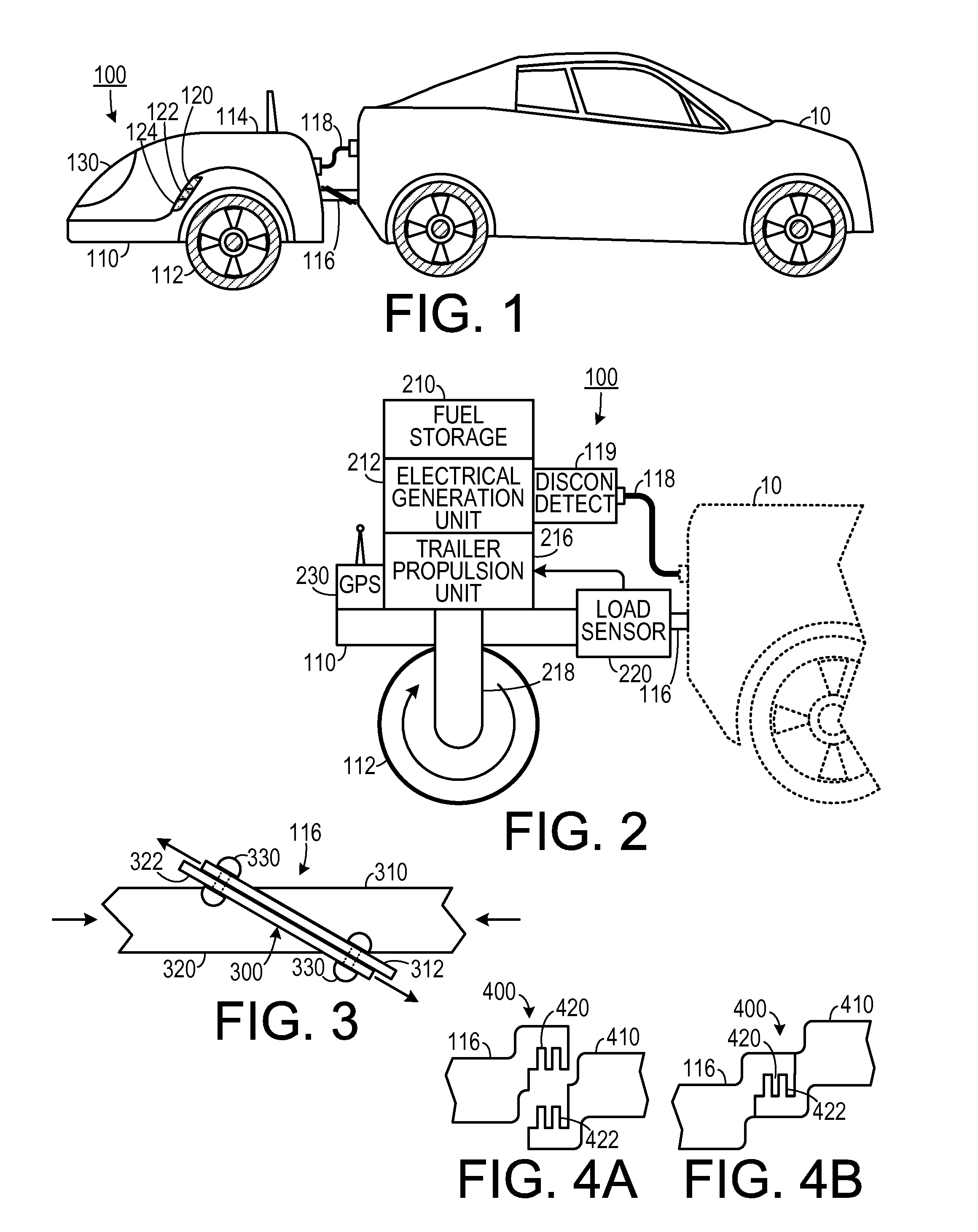 Self Propelled Electric Vehicle Recharging Trailer