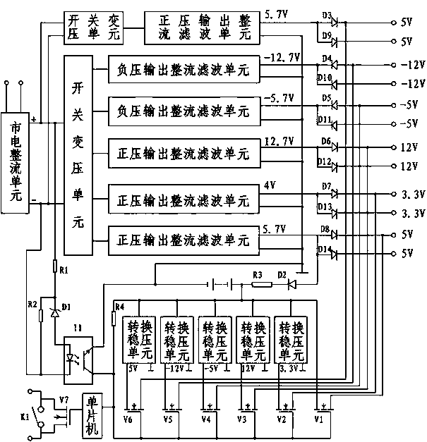 Computer built-in uninterruptible power supply emergency system