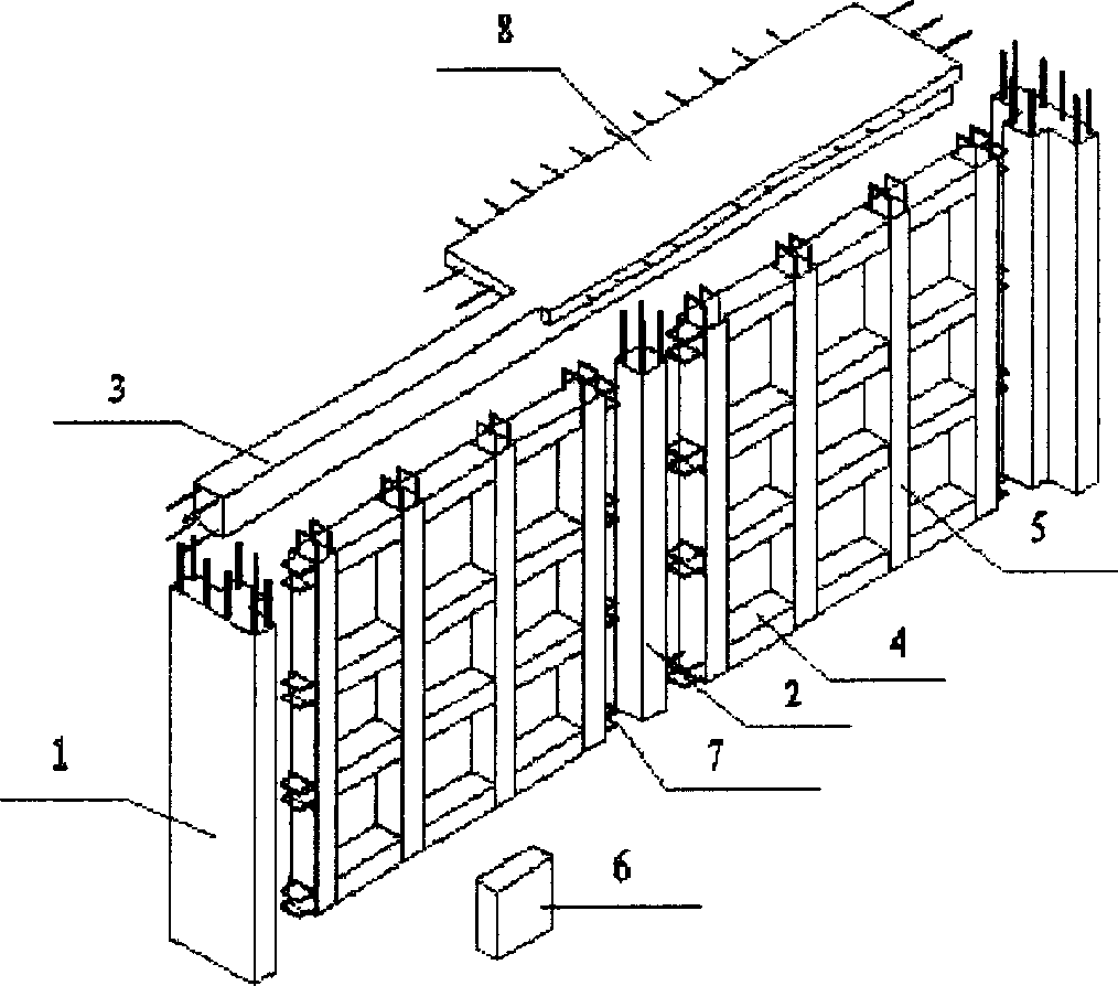 Multi-rib structure system and its connection construction method