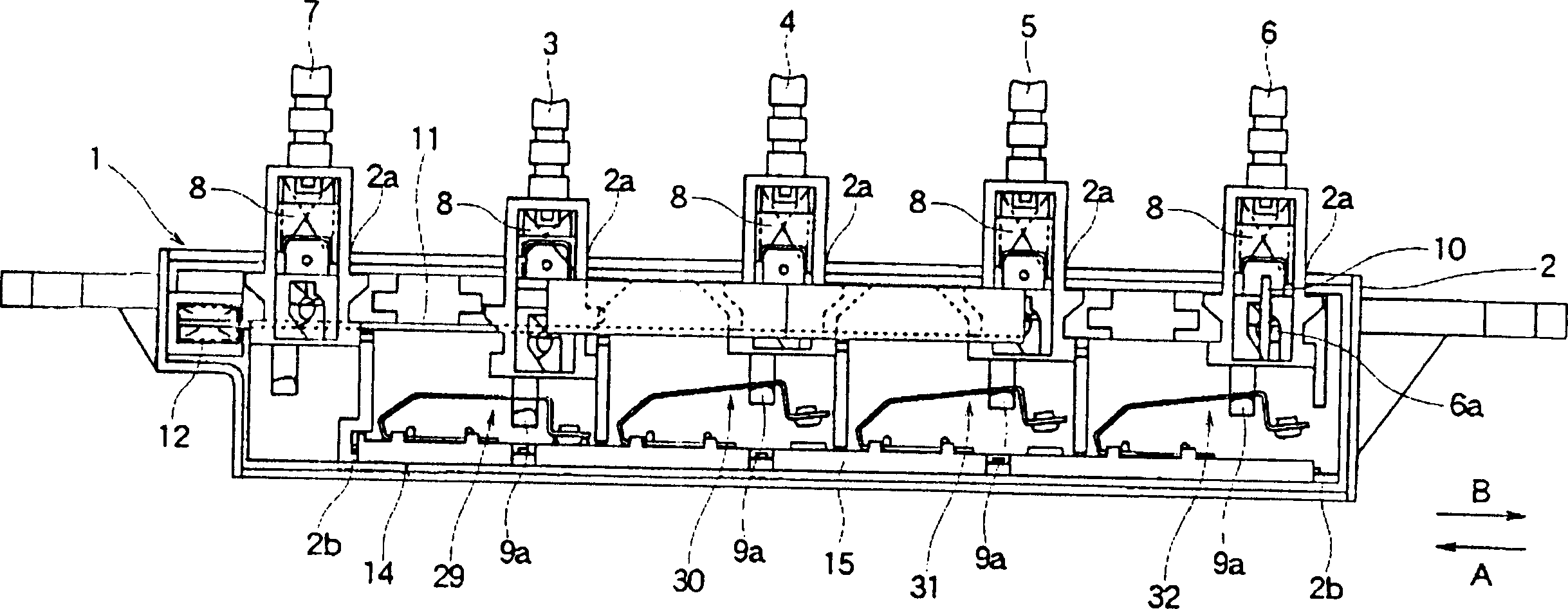 Multigang switchgear