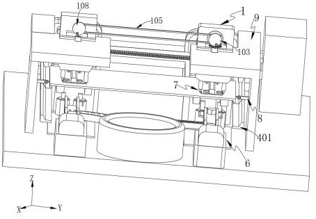 Automatic welding mechanism for stamping parts