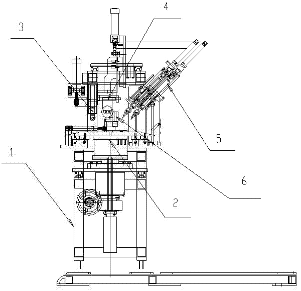 Horizontal triangle adhesive tape sticking device