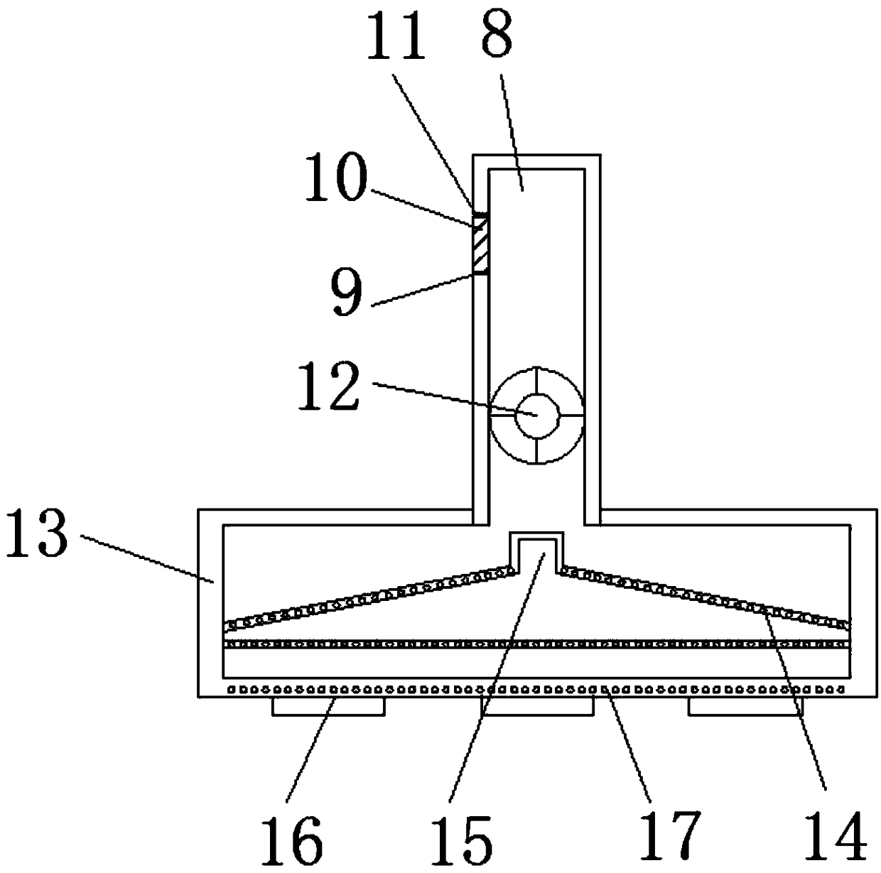 Extrusion device for pickling pickled chillies convenient to add salt