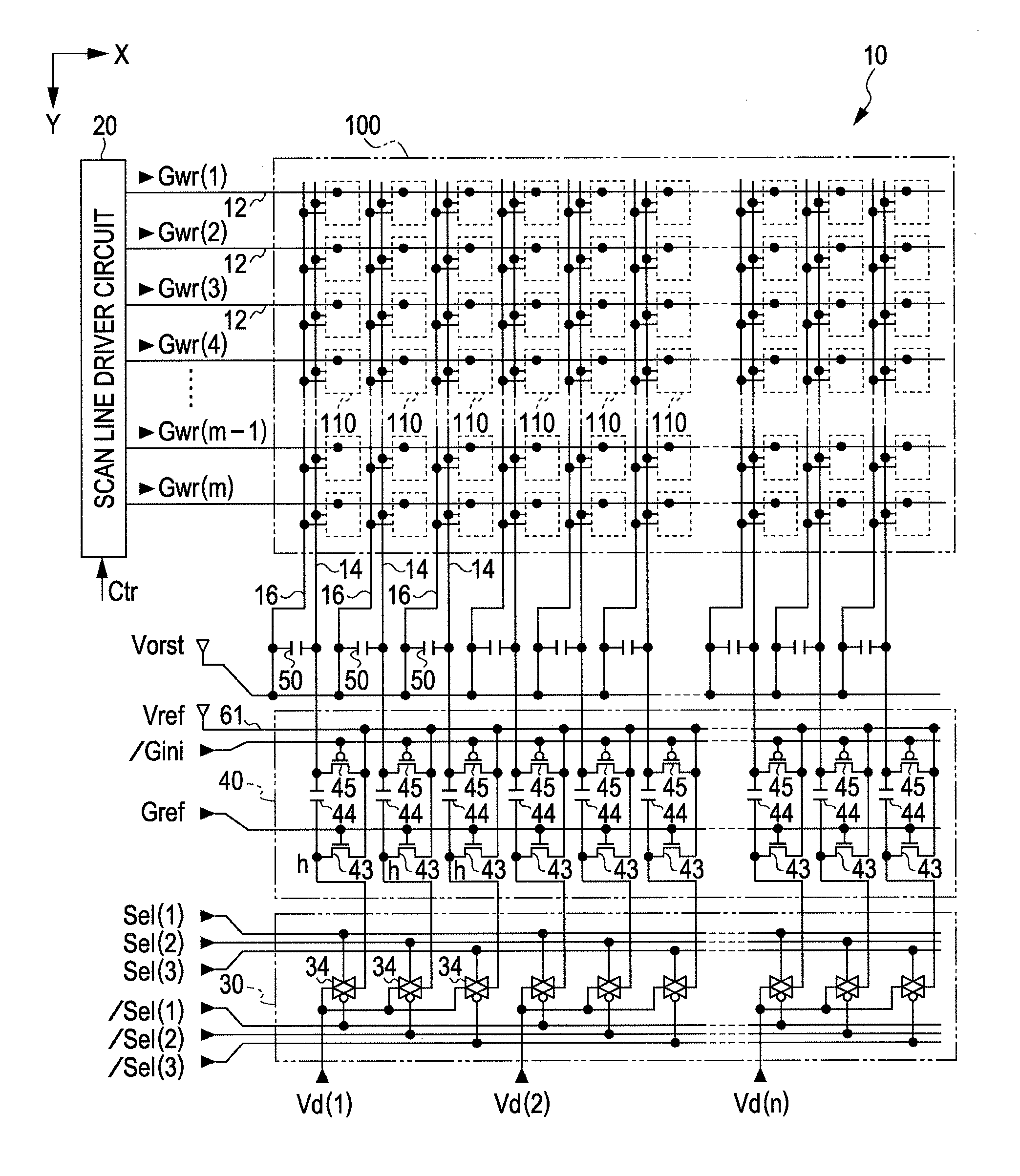 Electrooptic device, method for driving electrooptic device and electronic apparatus