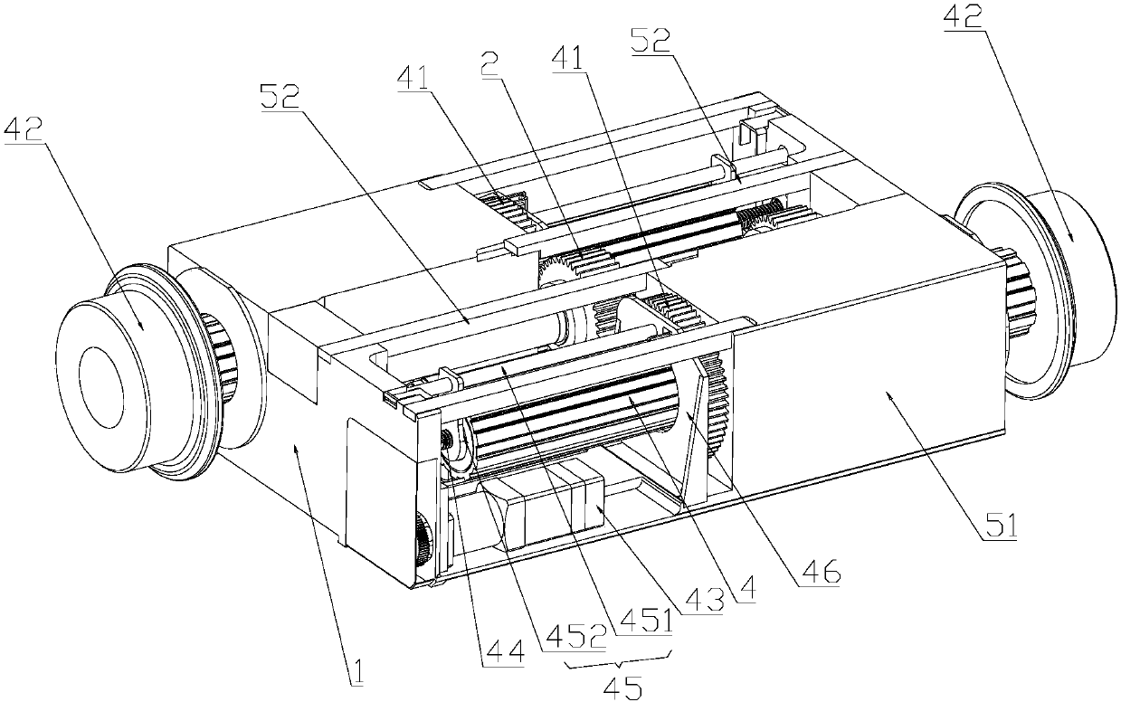 Variable-gauge steel wheel driving device