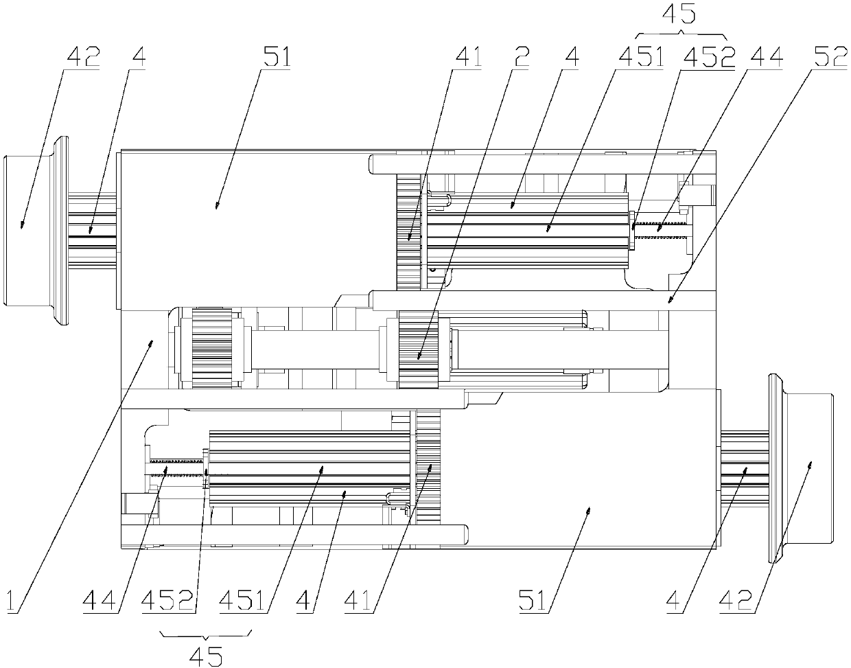 Variable-gauge steel wheel driving device