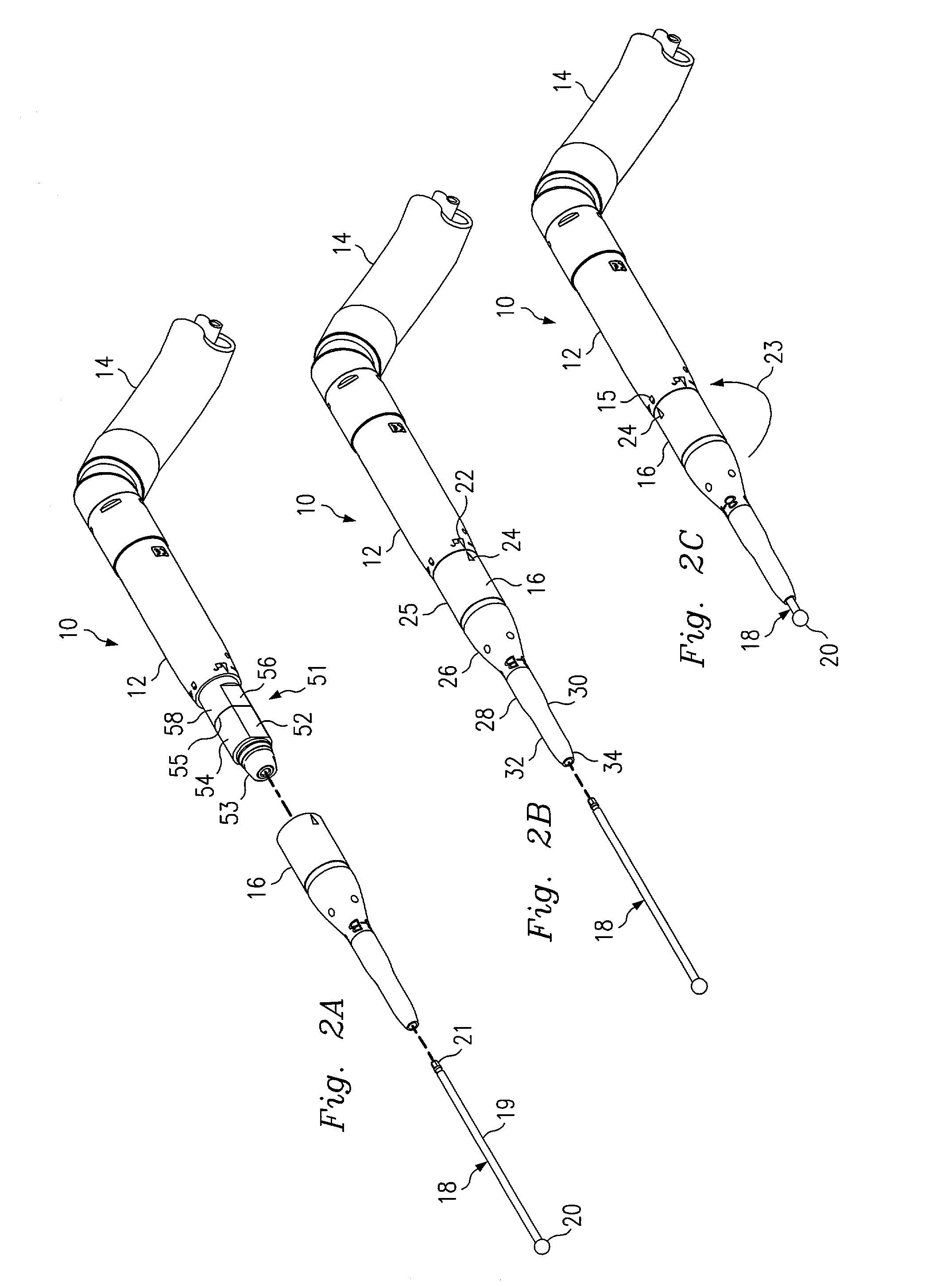 Surgical instrument with rotary cutting member and quick release coupling arrangement