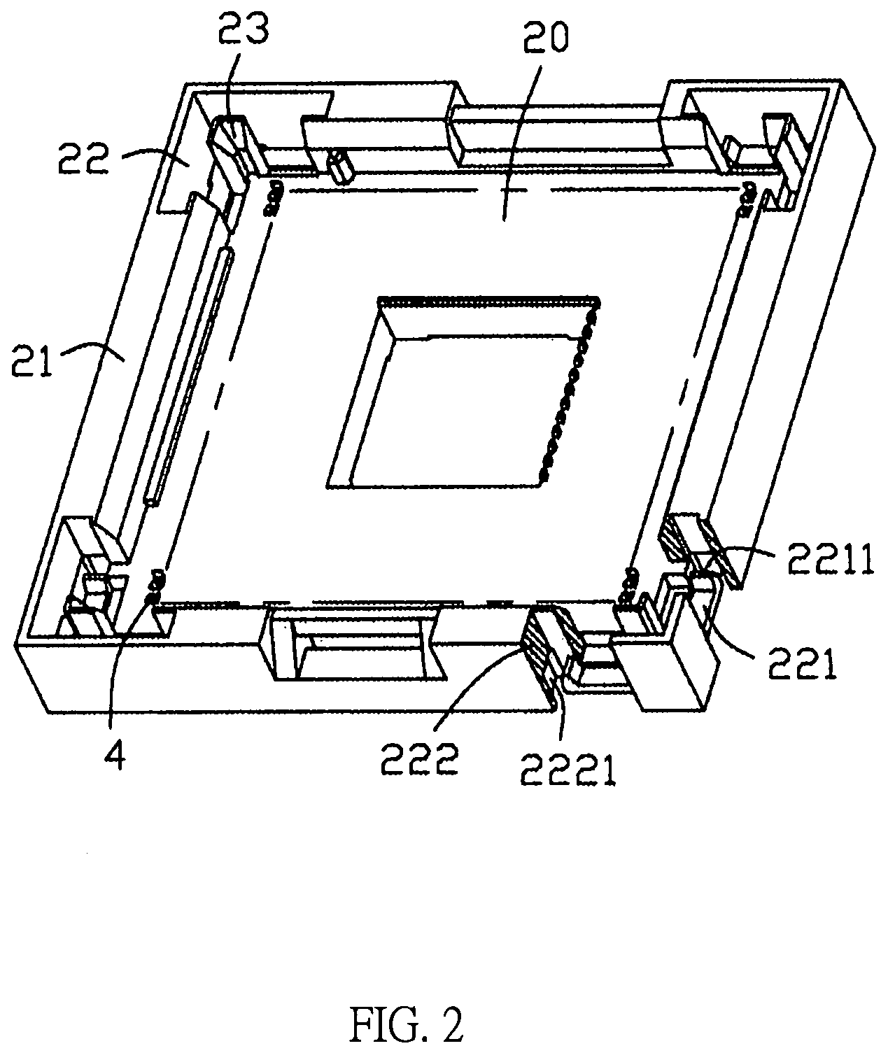 Land grid array connector with reinforcement stiffener