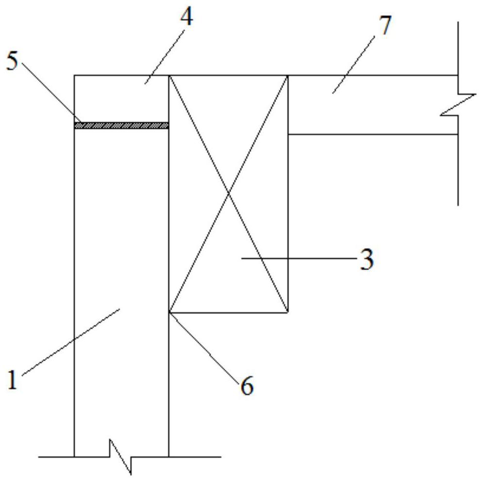 Structure for connecting but not connecting top of retaining wall with main body structure