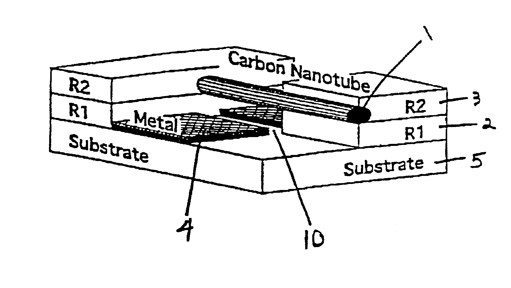 Fabrication of nanometer size gaps on an electrode