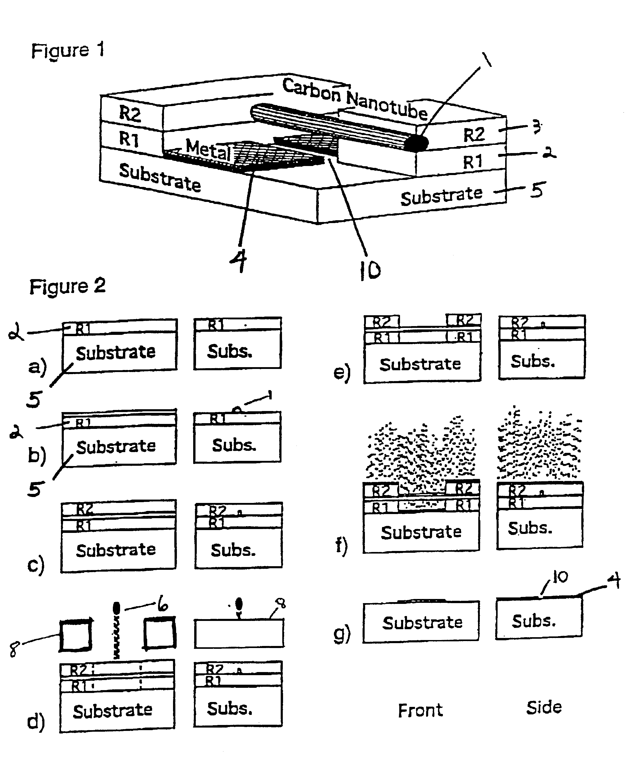 Fabrication of nanometer size gaps on an electrode