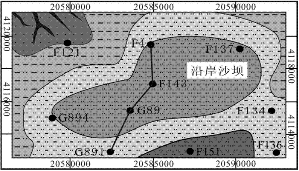 Method and device for measuring original thickness of longshore bar in ancient lake