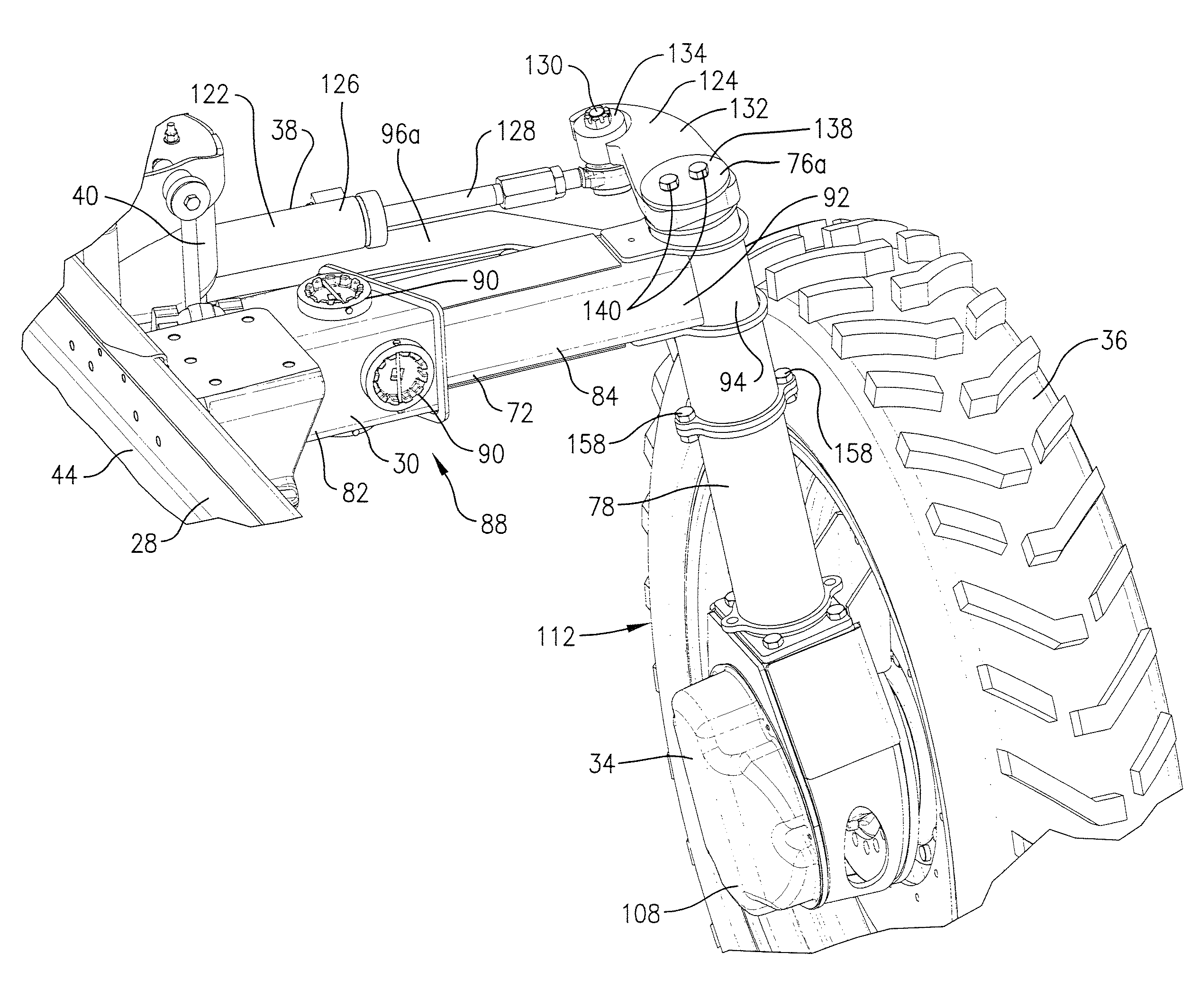 Adjustable height device for high clearance vehicle