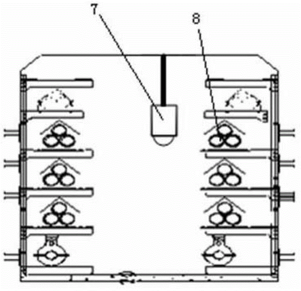 Bombing device of firefighting vehicle