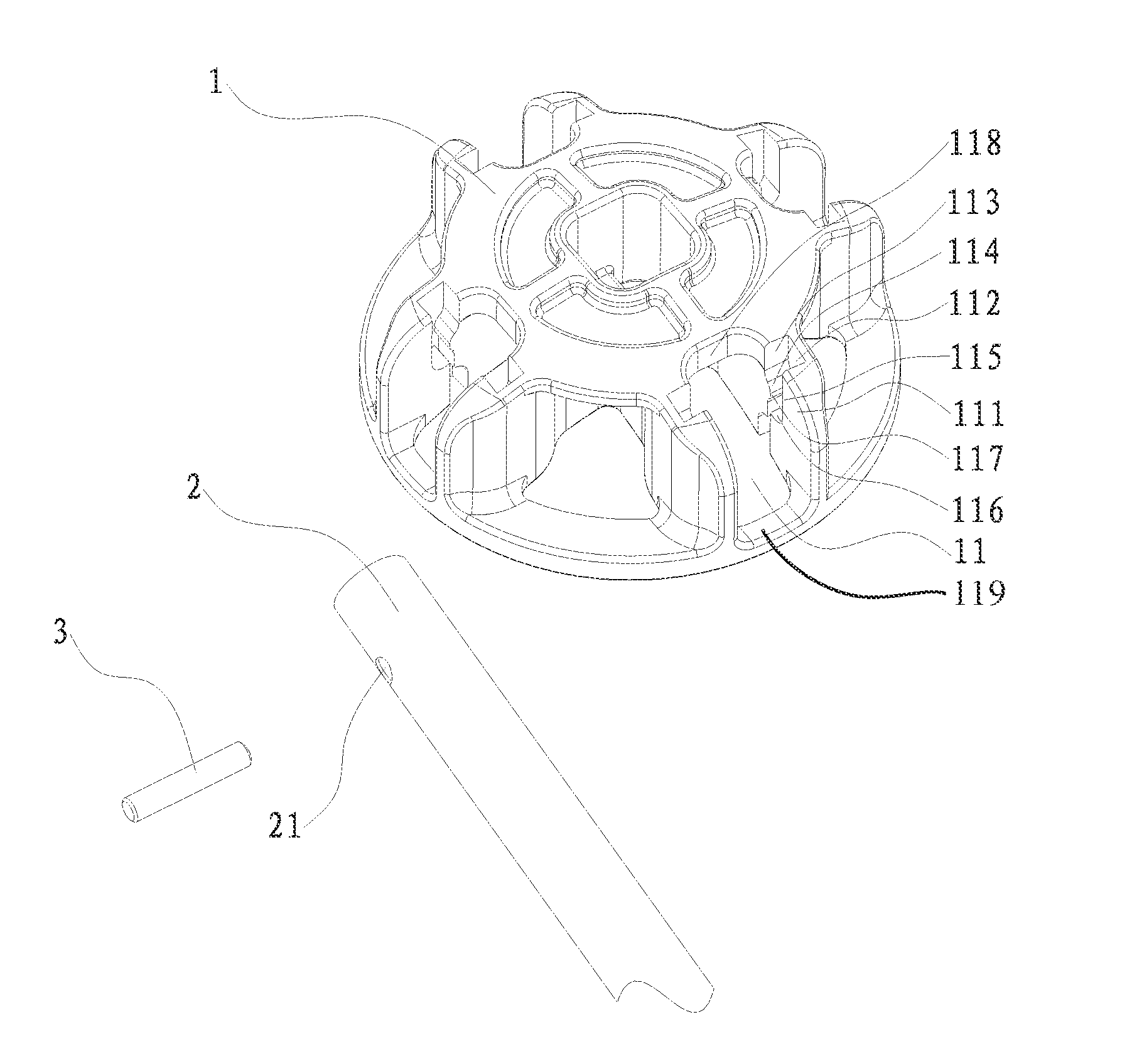 Tent Frame Top Connecting Structure