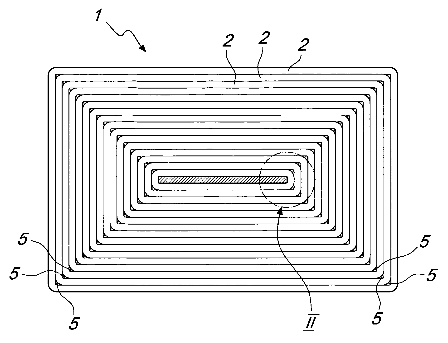 Method and machine for manufacturing energy accumulating components, and components made thereby