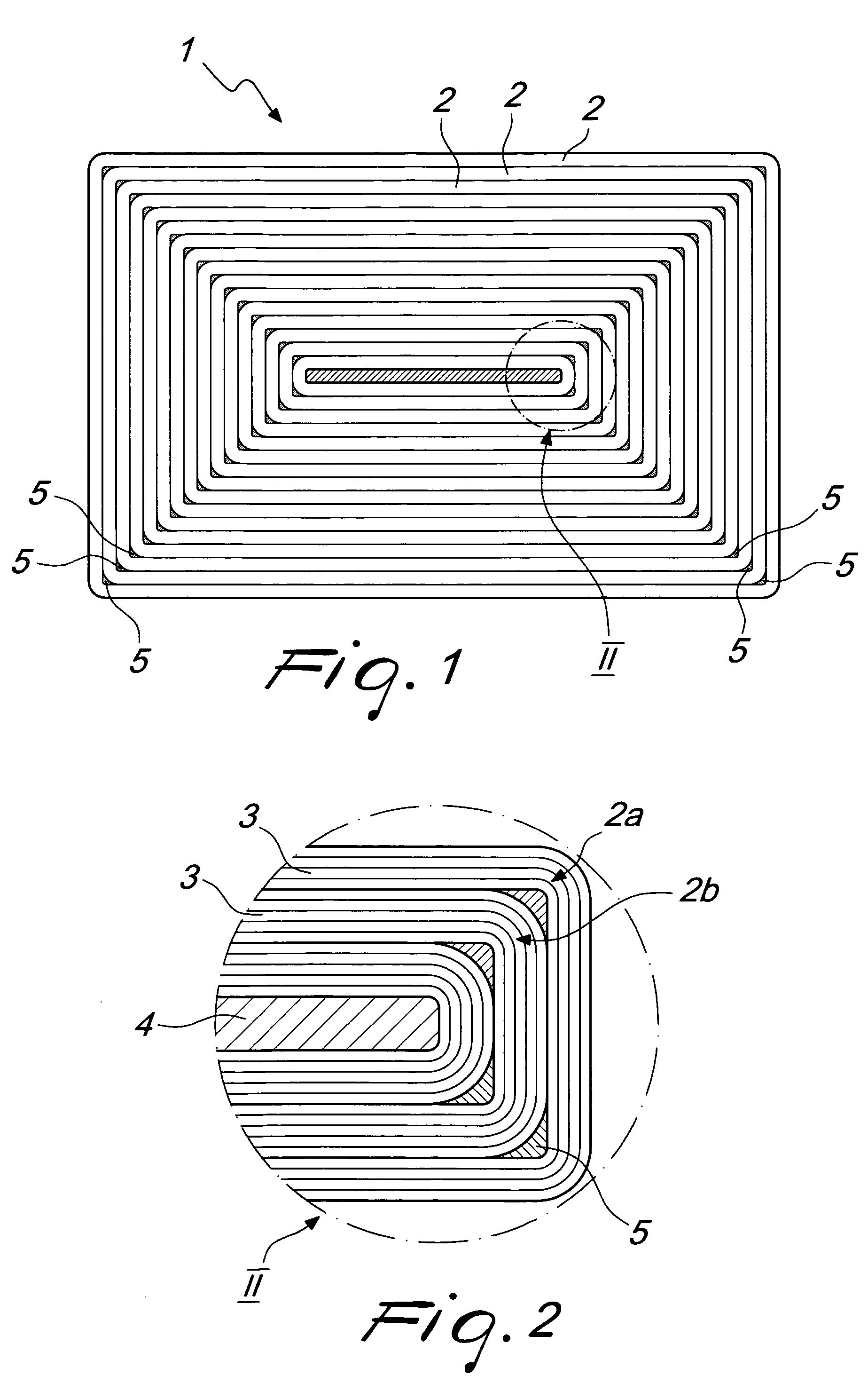 Method and machine for manufacturing energy accumulating components, and components made thereby