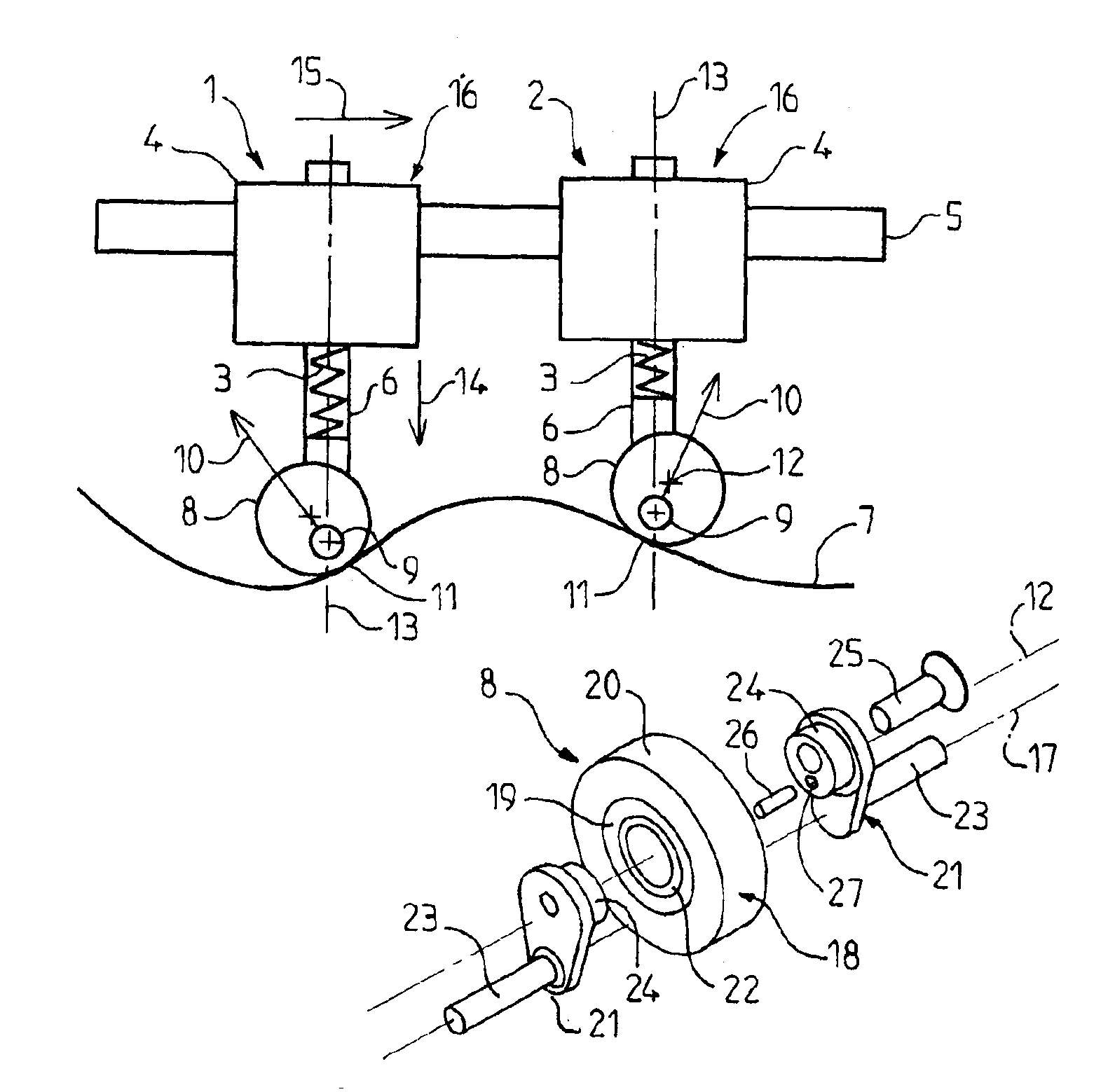 Orientation device for orientating a sensor probe